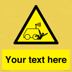 Custom warning run over by operator controlled machine